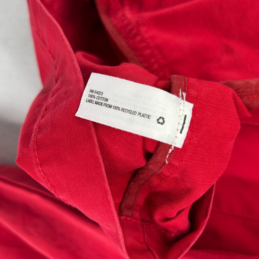 GAP Jacket Womens M Twill Field Safari Utility Button Front Cotton Red - Picture 8 of 11